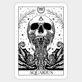 Zodiac sign tarot card Aquarius Sticker